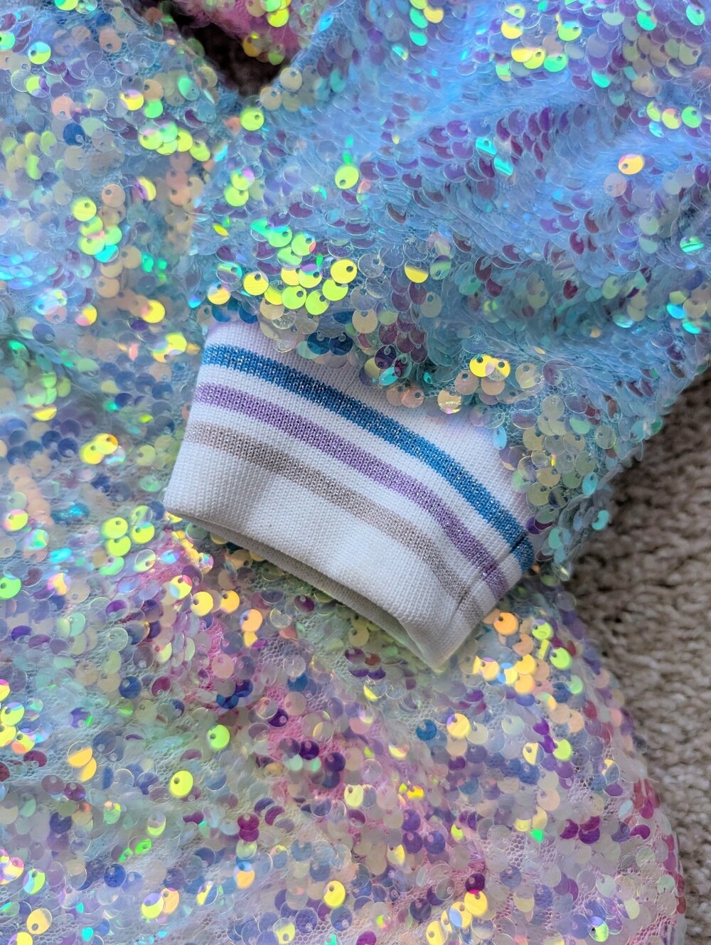 Lola + The boys Icy Ombre Sequin Jacket in Pastel Hues - Picture 4 of 5